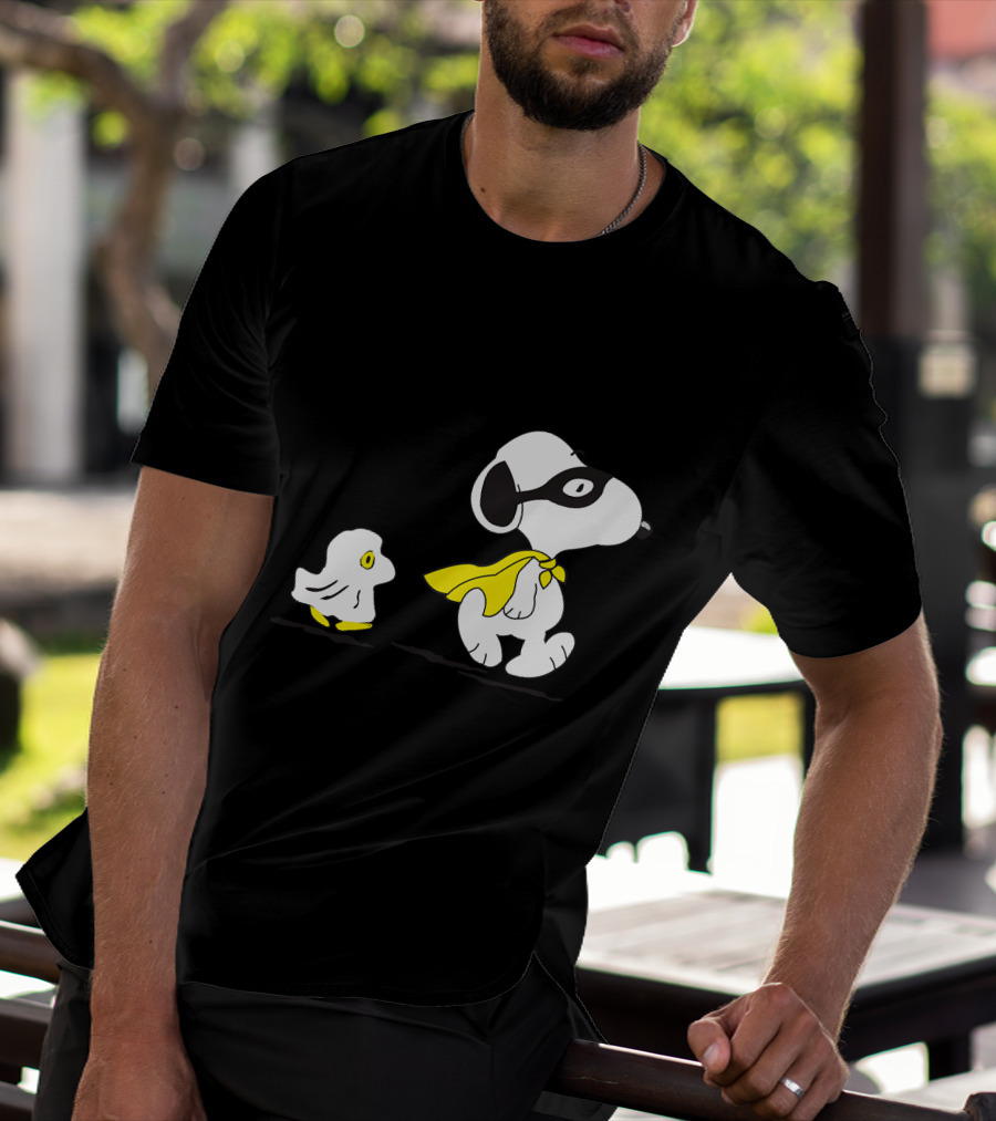 Snoopy Superhero With Woodstock Sidekick T-Shirt