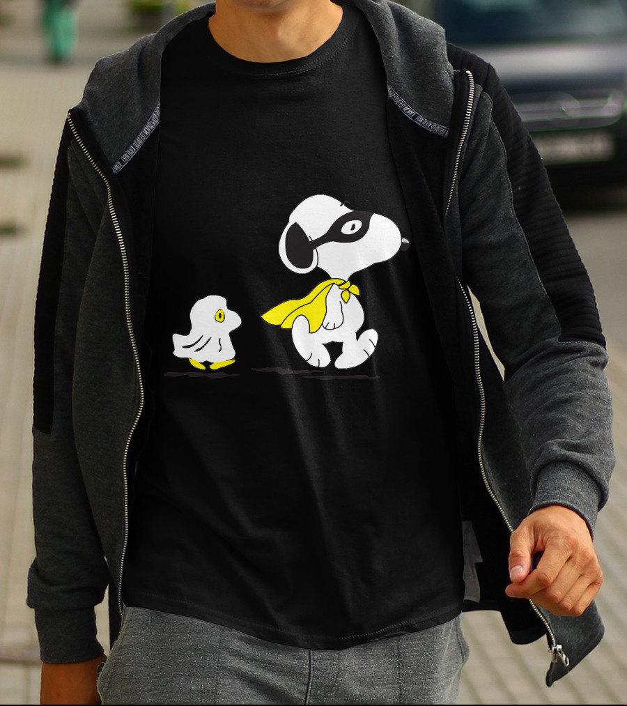 Snoopy Superhero With Woodstock Sidekick T-Shirt
