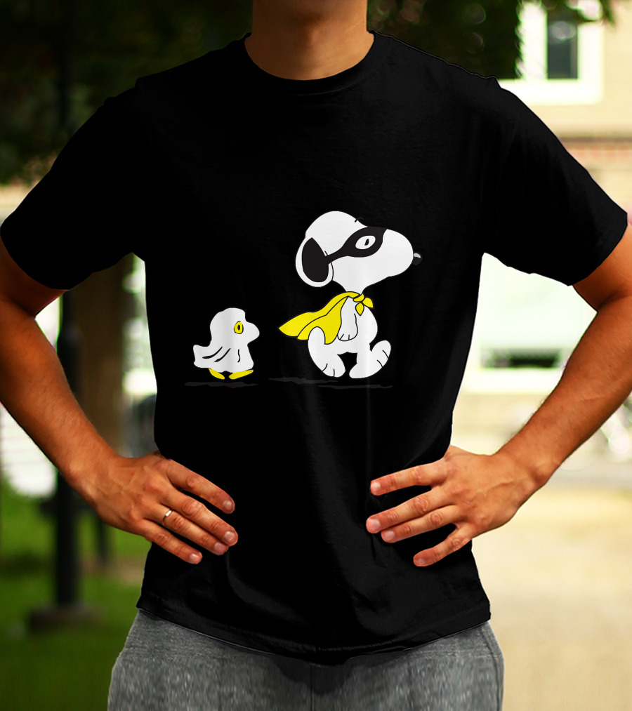 Snoopy Superhero With Woodstock Sidekick T-Shirt