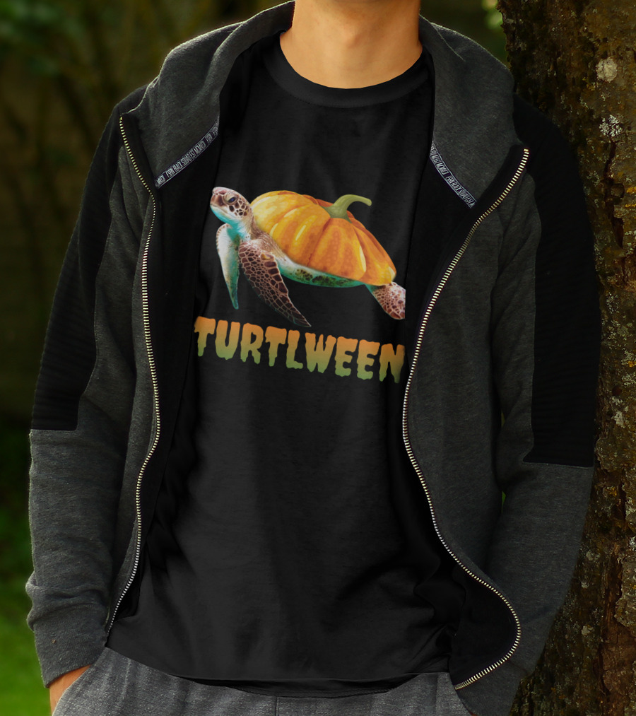 Turtlween Pumpkin Turtle Halloween Lovers Funny Turtlween T-Shirt