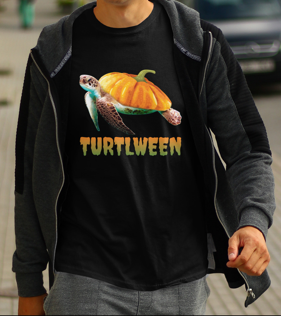 Turtlween Pumpkin Turtle Halloween Lovers Funny Turtlween T-Shirt