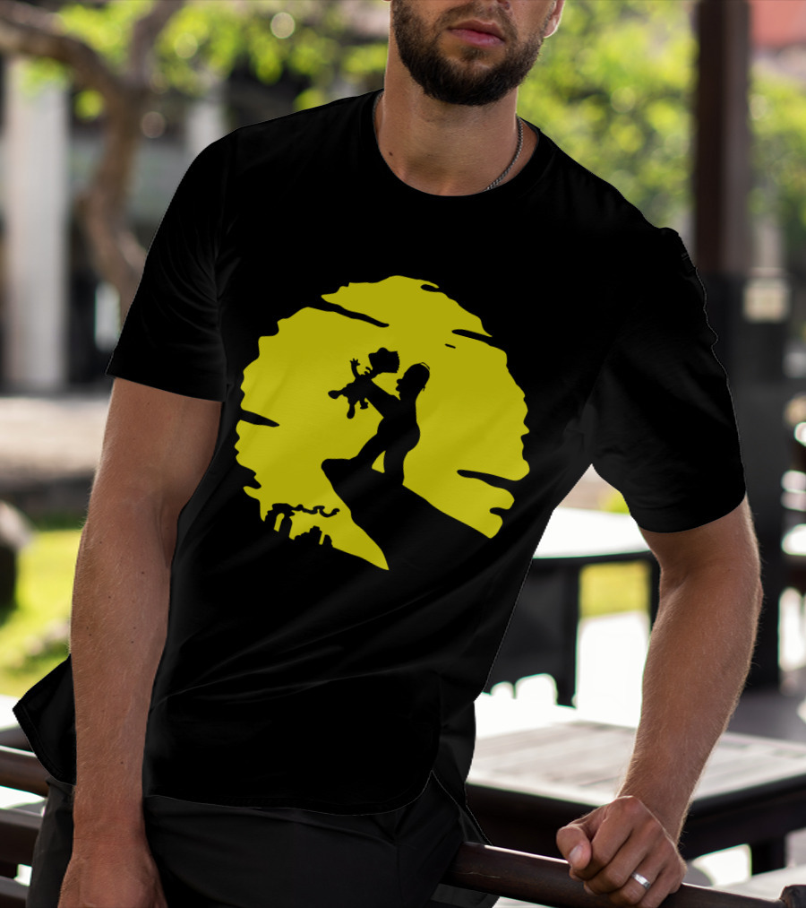 The Simpsons Homer Strangling Bart Lion King Cliff T-Shirt