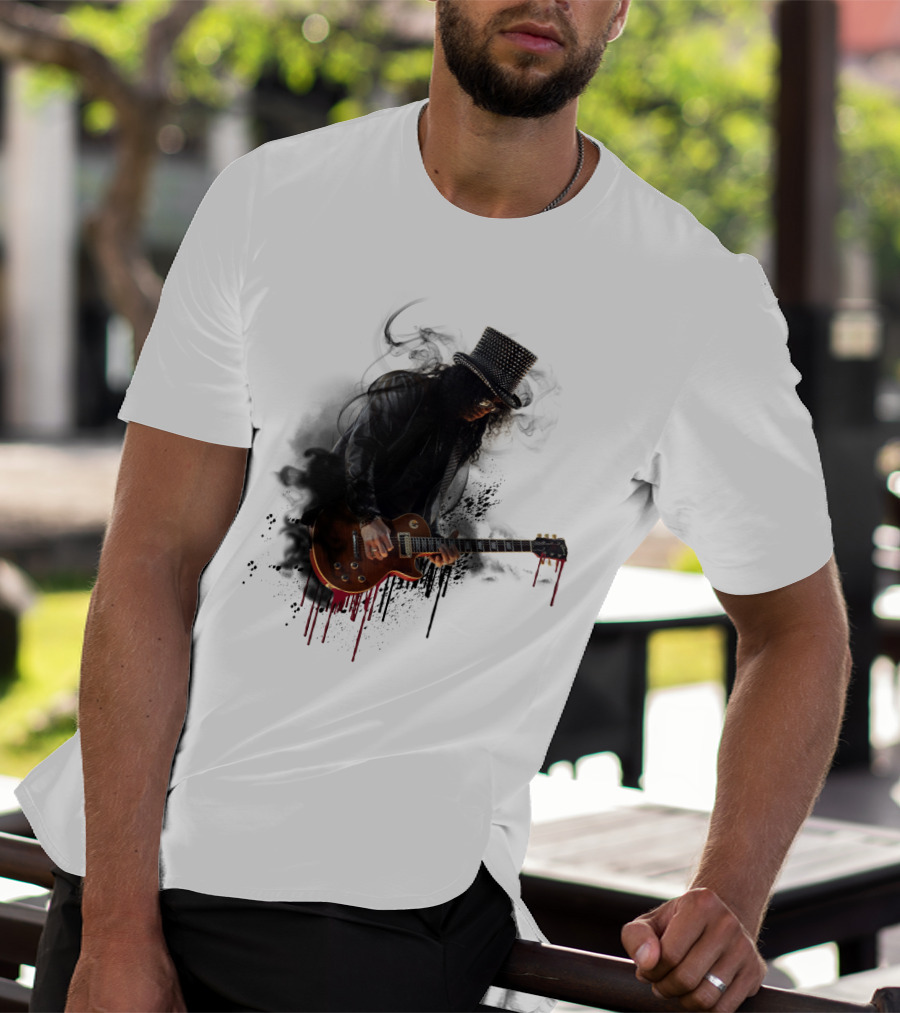 Guns N Roses Slash Heavy Metal Guitar Love Fans T-Shirt