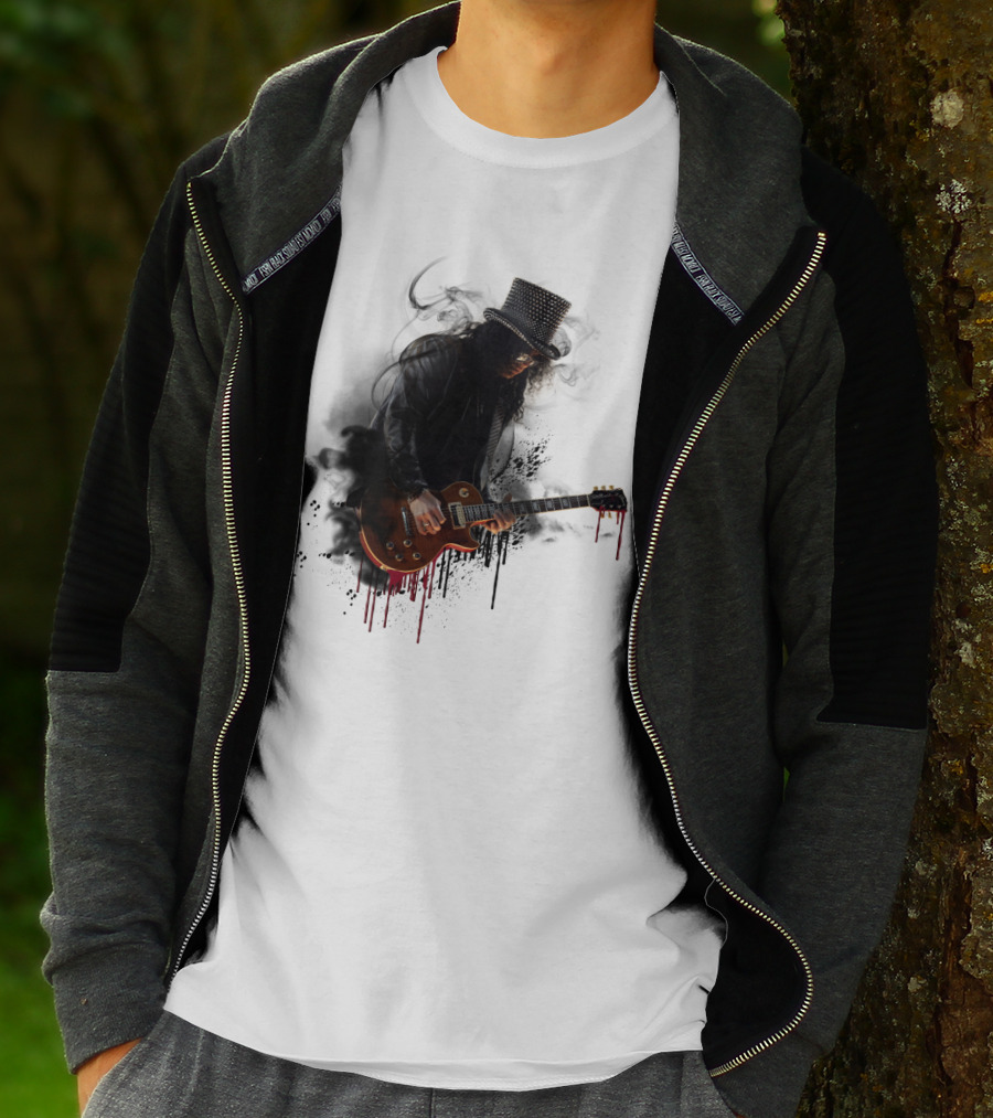 Guns N Roses Slash Heavy Metal Guitar Love Fans T-Shirt