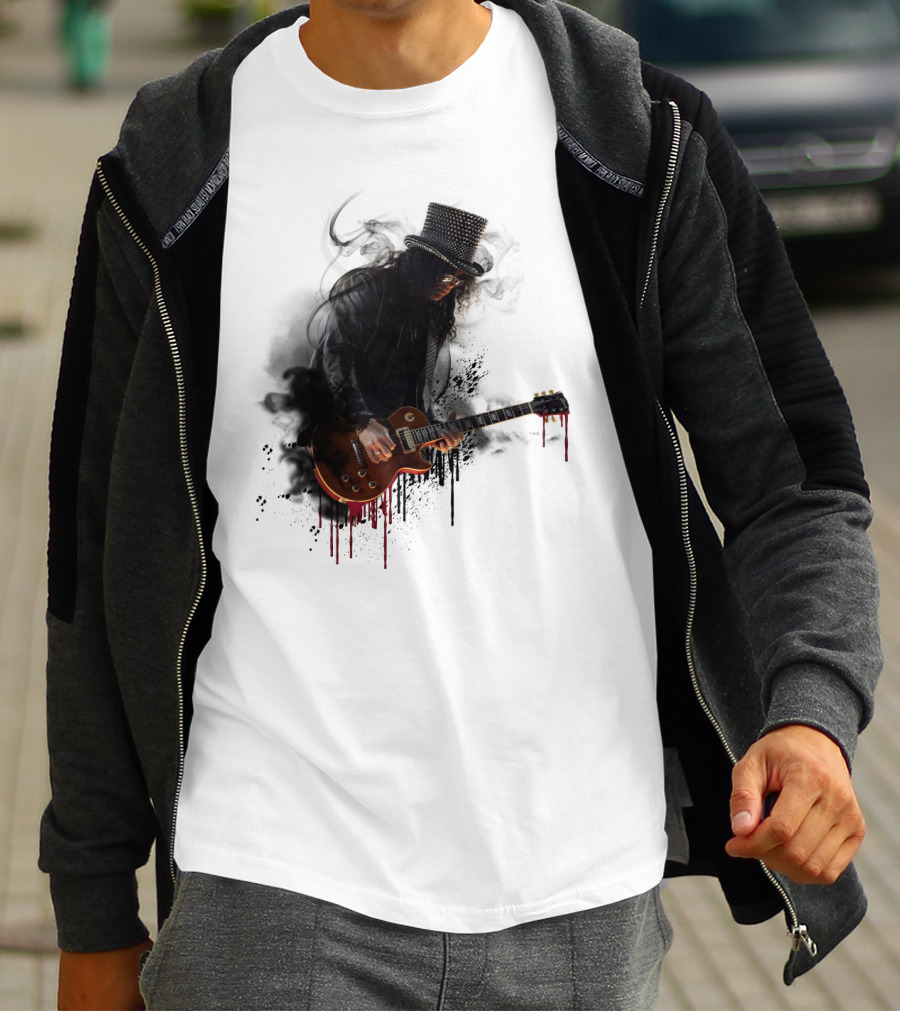 Guns N Roses Slash Heavy Metal Guitar Love Fans T-Shirt