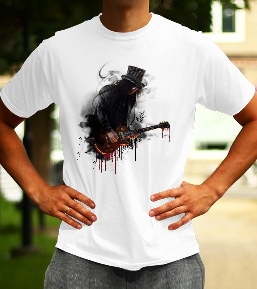 Guns N Roses Slash Heavy Metal Guitar Love Fans T-Shirt