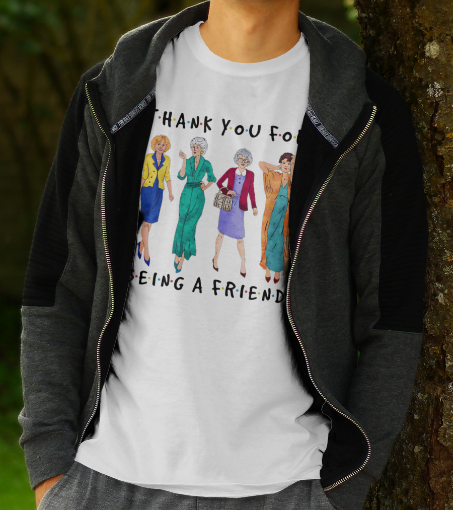 The Golden Girls Thank You For Being A Friend Funny Cartoon Style Reunion T-Shirt