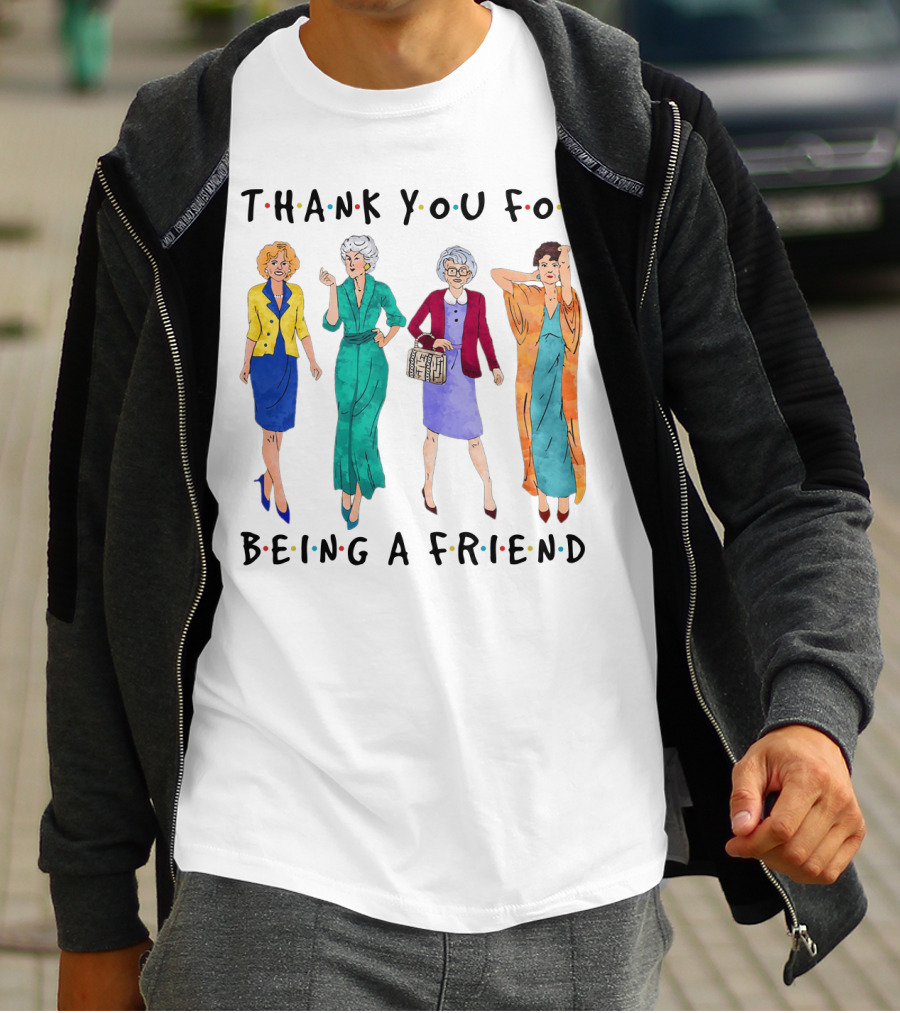 The Golden Girls Thank You For Being A Friend Funny Cartoon Style Reunion T-Shirt