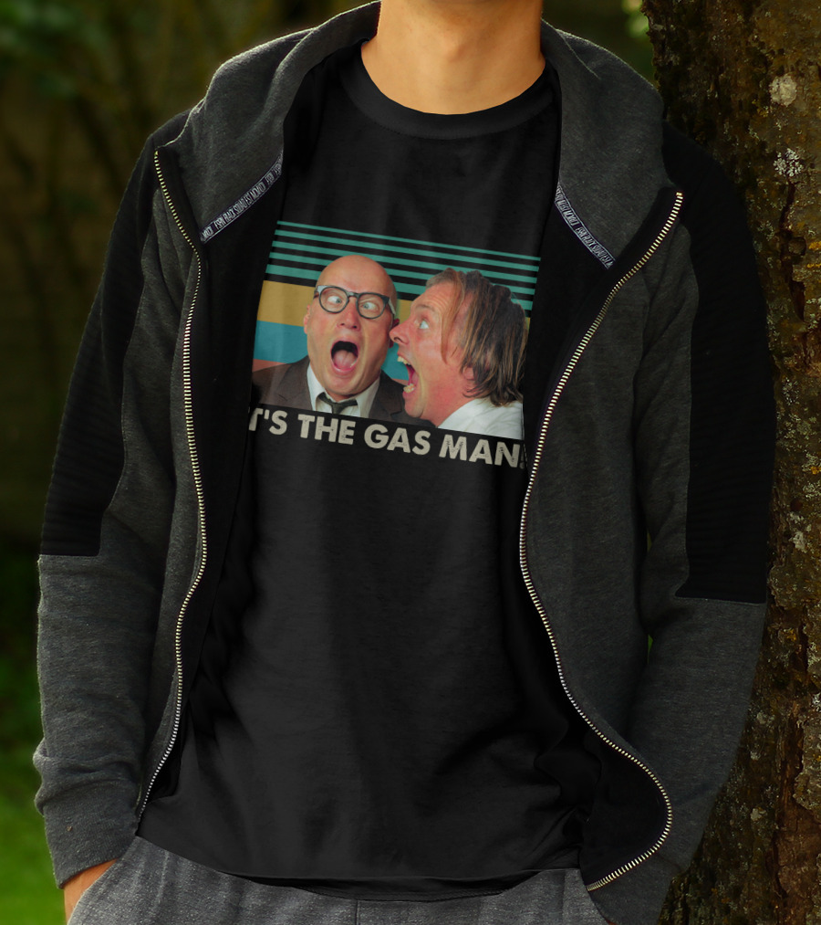 Bottom It's The Gas Man Eddie And Richie Face Off Stripes T-Shirt