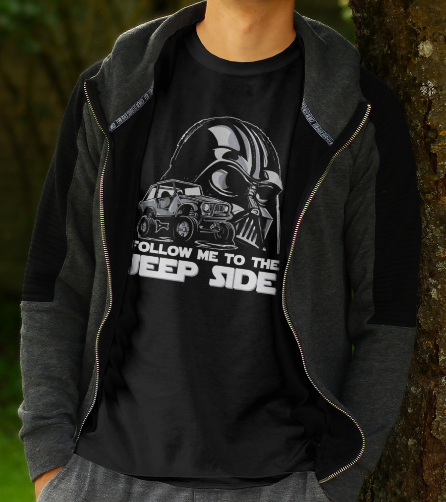 Follow Me To The Jeep Side Funny Darth Vader Off-Roading Adventure T-Shirt