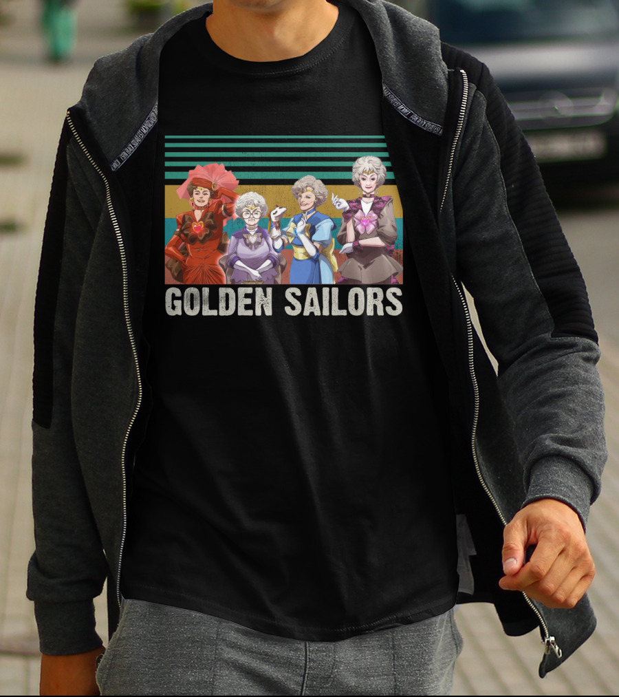 Golden Sailors Funny Girls Vintage Moon Sailors Parody Fans T-Shirt