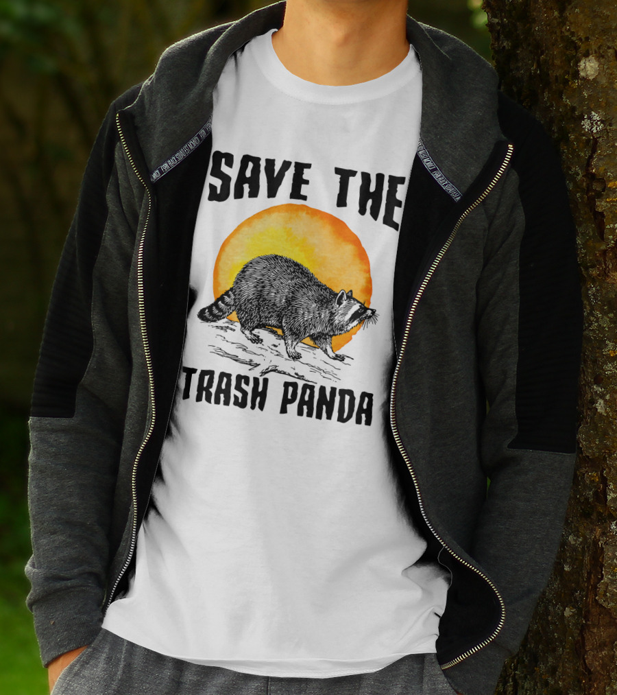 Save The Trash Panda Raccoon Raise Awareness Animal Conservation T-Shirt