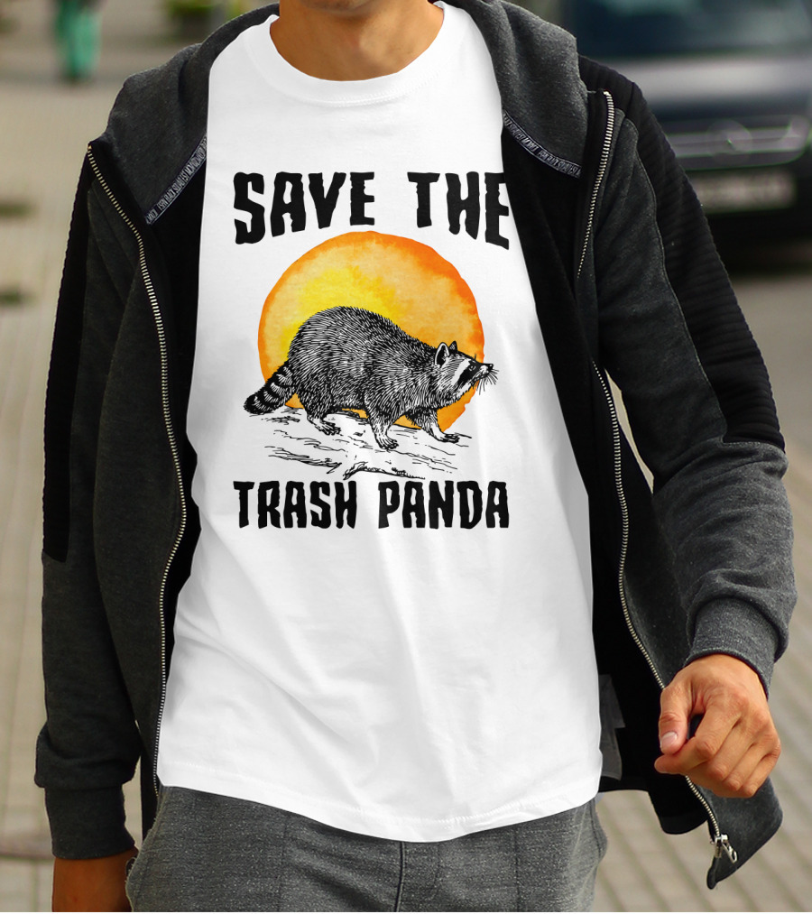 Save The Trash Panda Raccoon Raise Awareness Animal Conservation T-Shirt