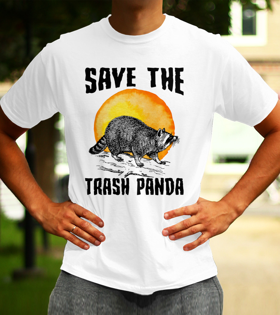 Save The Trash Panda Raccoon Raise Awareness Animal Conservation T-Shirt