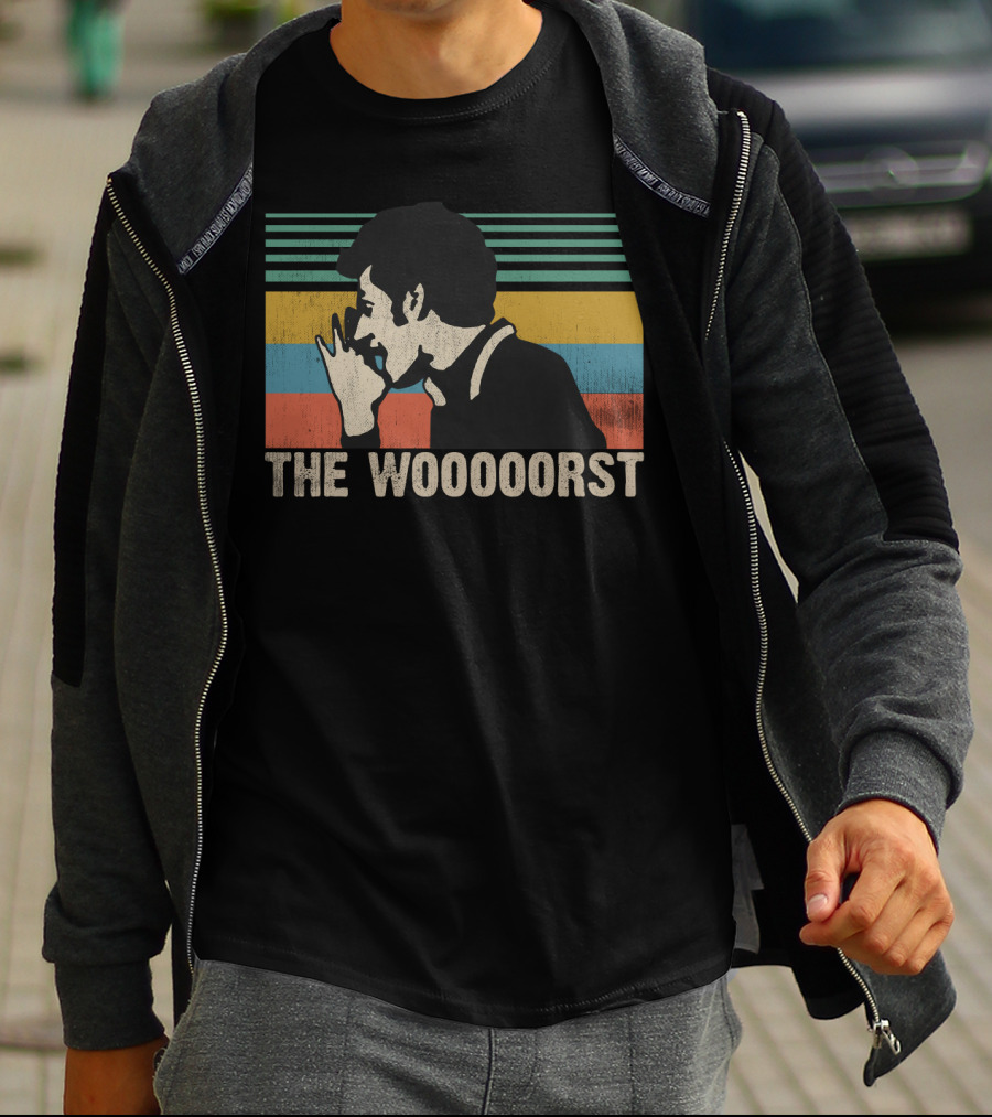 The Wooooorst Jean Ralphio Vintage Style Parks And Recreation Retro Stripes T-Shirt
