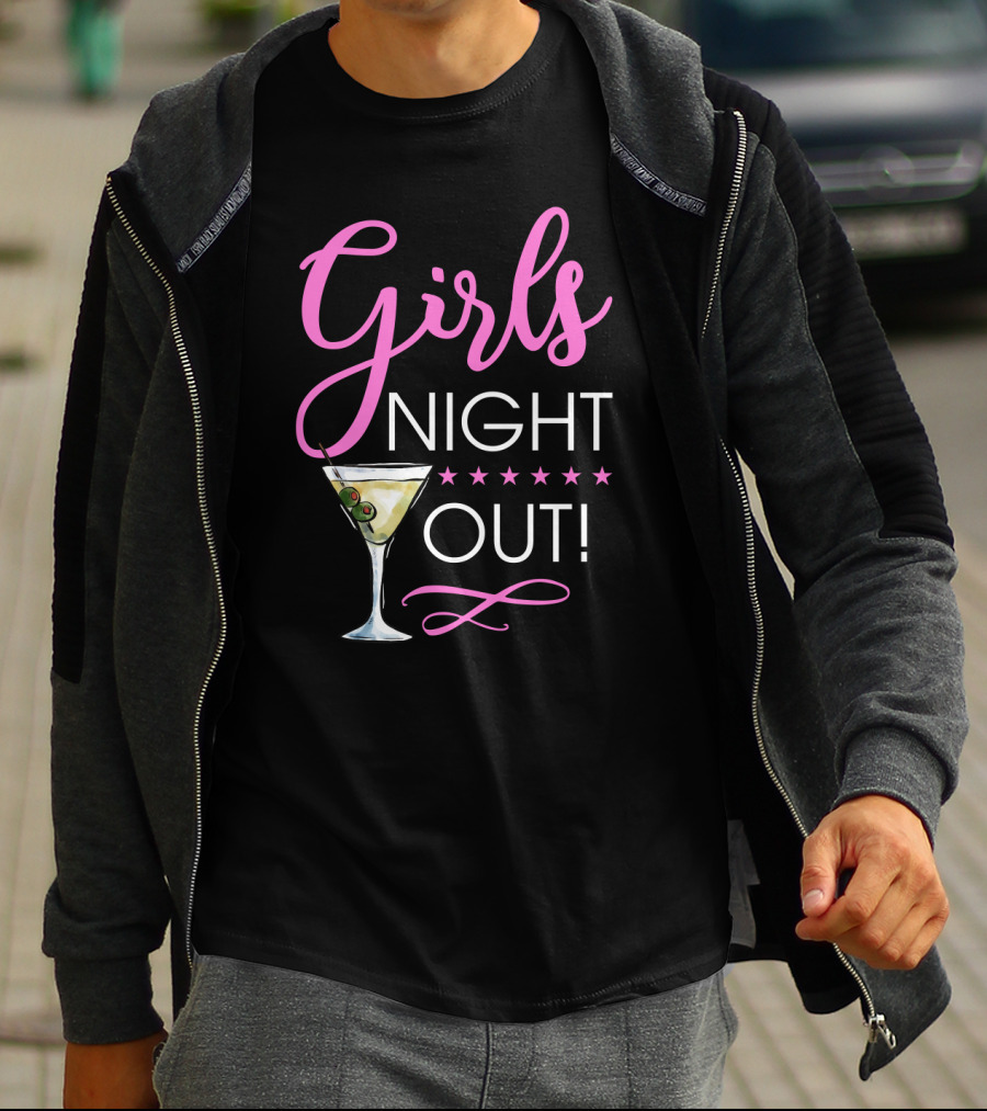 Girls Night Out Martini Cocktail Fun T-Shirt
