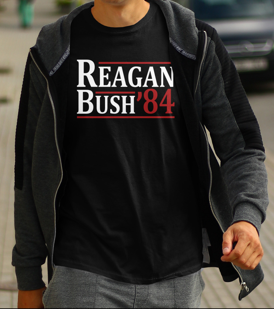 Reagan Bush '84 Vintage Political Campaign Satire T-Shirt