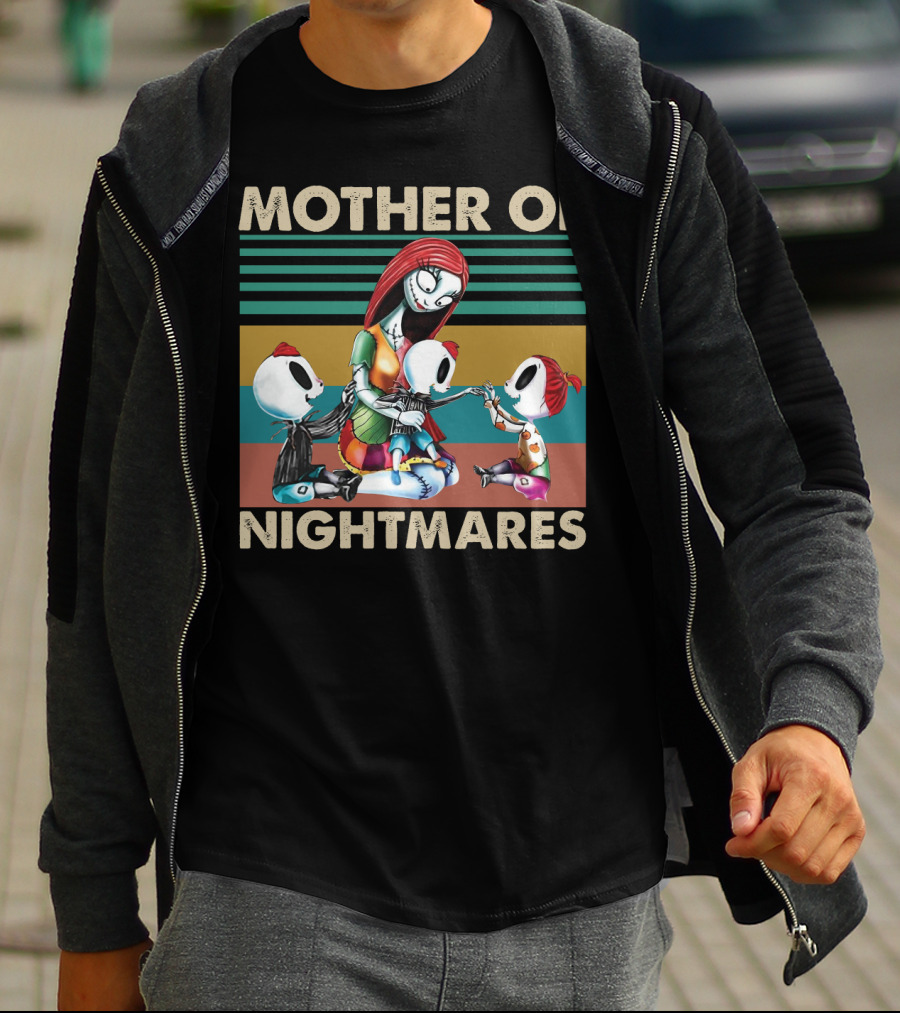 Mother Of Nightmares Sally Vintage Halloween Funny Moms T-Shirt