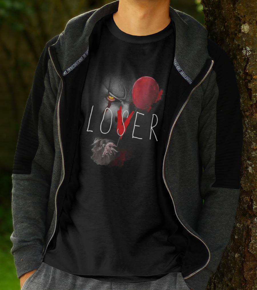 Loser Pennywise It Horror Clown Red Balloon Halloween Fans T-Shirt
