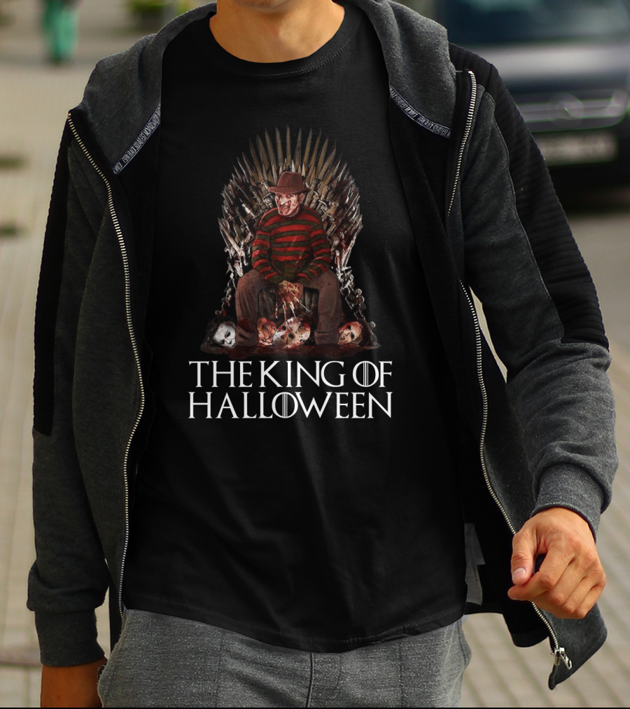 Freddy Krueger The King Of Halloween Iron Throne T-Shirt