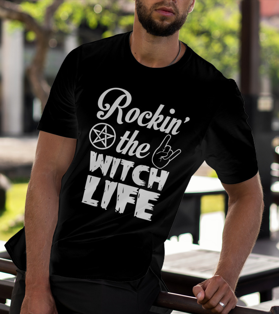 Rockin The Witch Life Halloween Sarcasm Girls Funny T-Shirt
