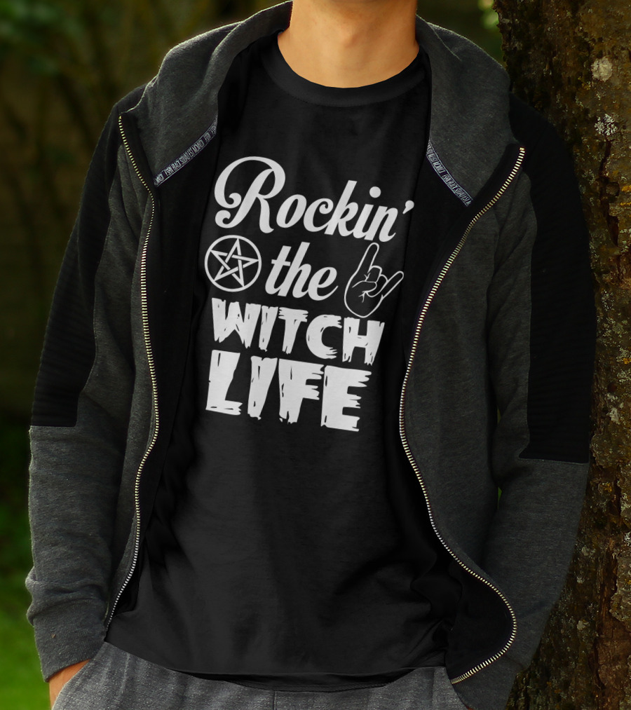 Rockin The Witch Life Halloween Sarcasm Girls Funny T-Shirt