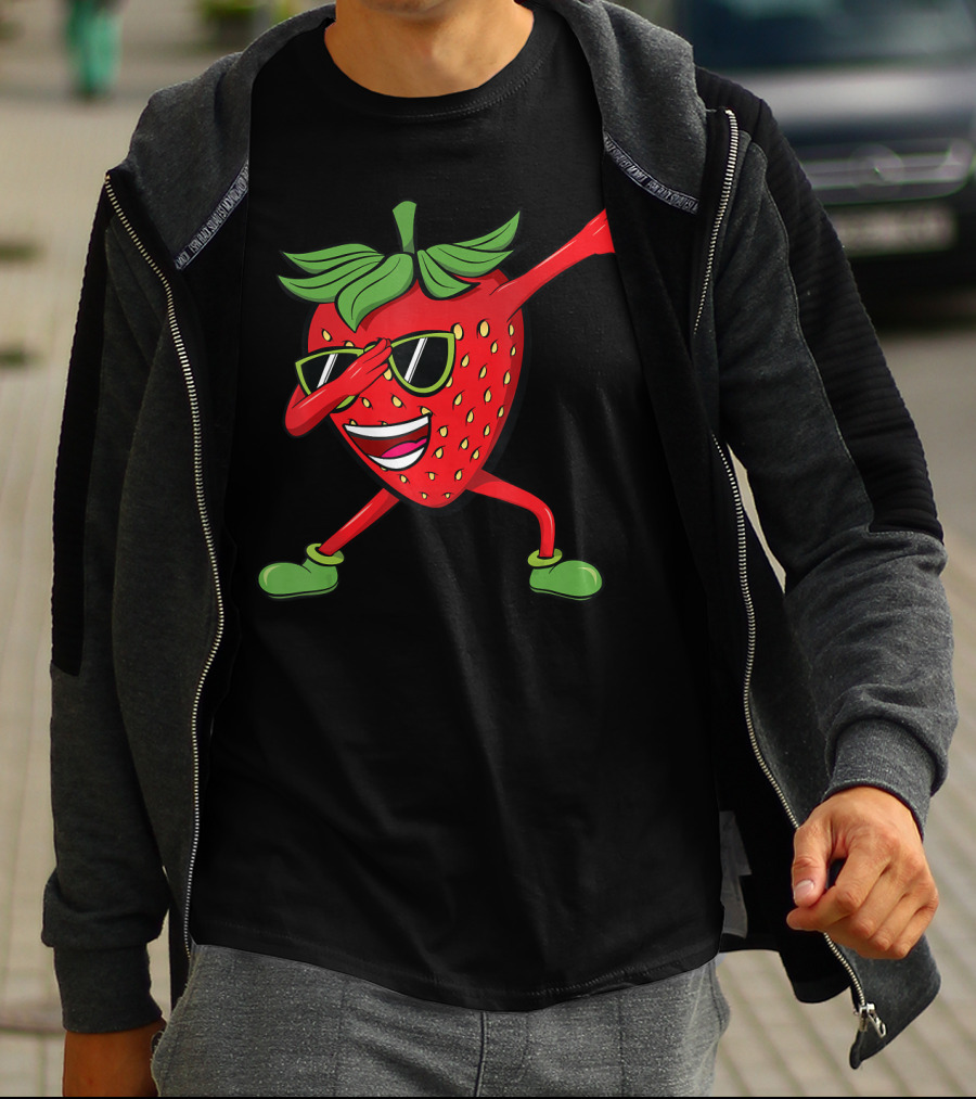 Dabbing Strawberry Dancing Summer Fruit Lover T-Shirt