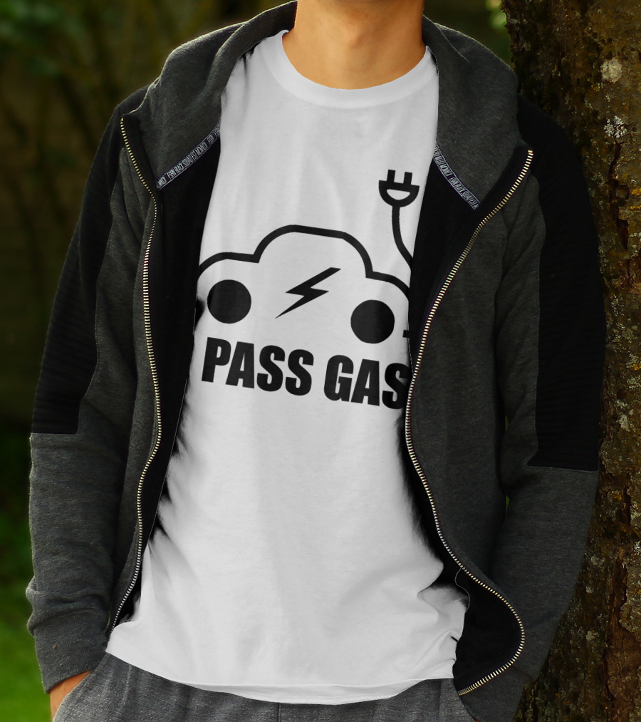 Electric Vehicle I Pass Gas Plug T-Shirt