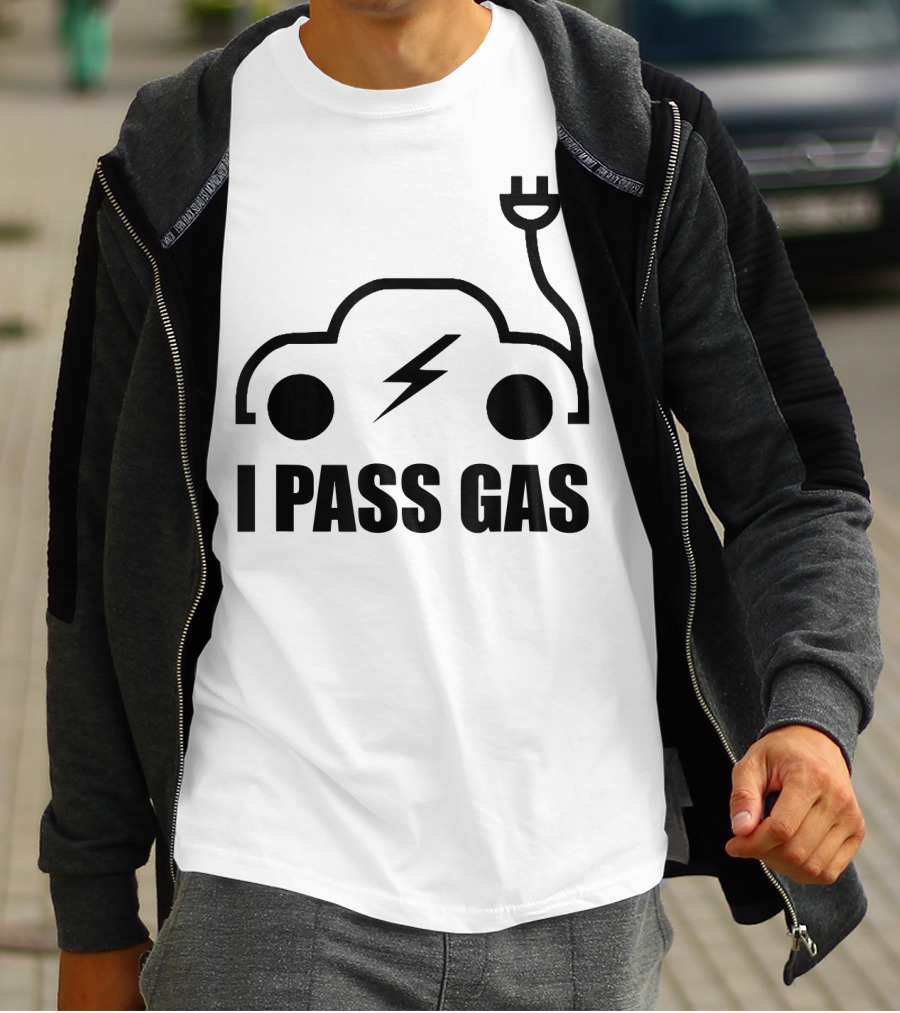 Electric Vehicle I Pass Gas Plug T-Shirt