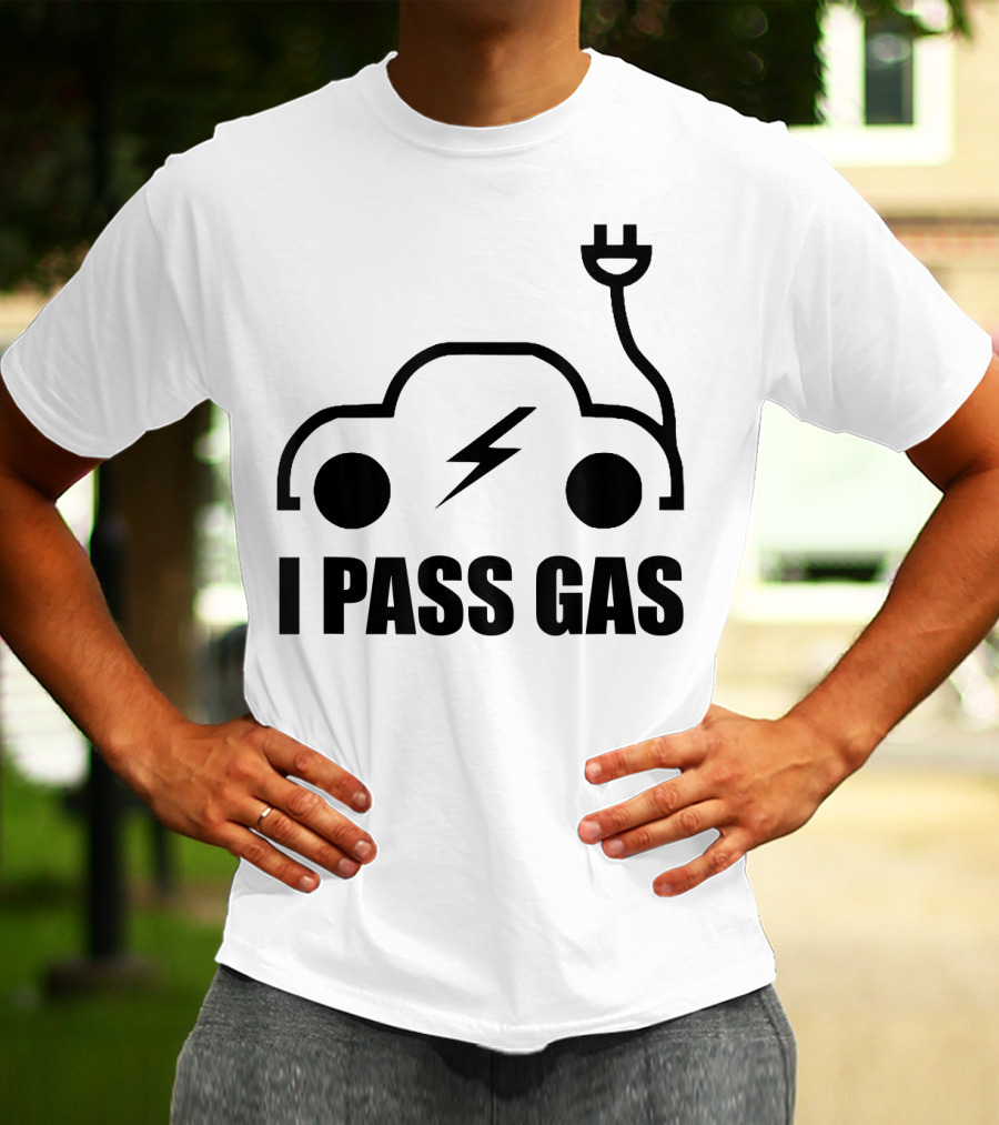 Electric Vehicle I Pass Gas Plug T-Shirt