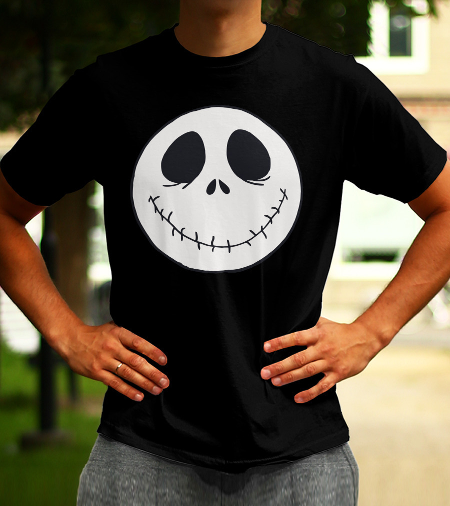 Jack Skellington Smiling Face Icon Nightmare Before Christmas T-Shirt