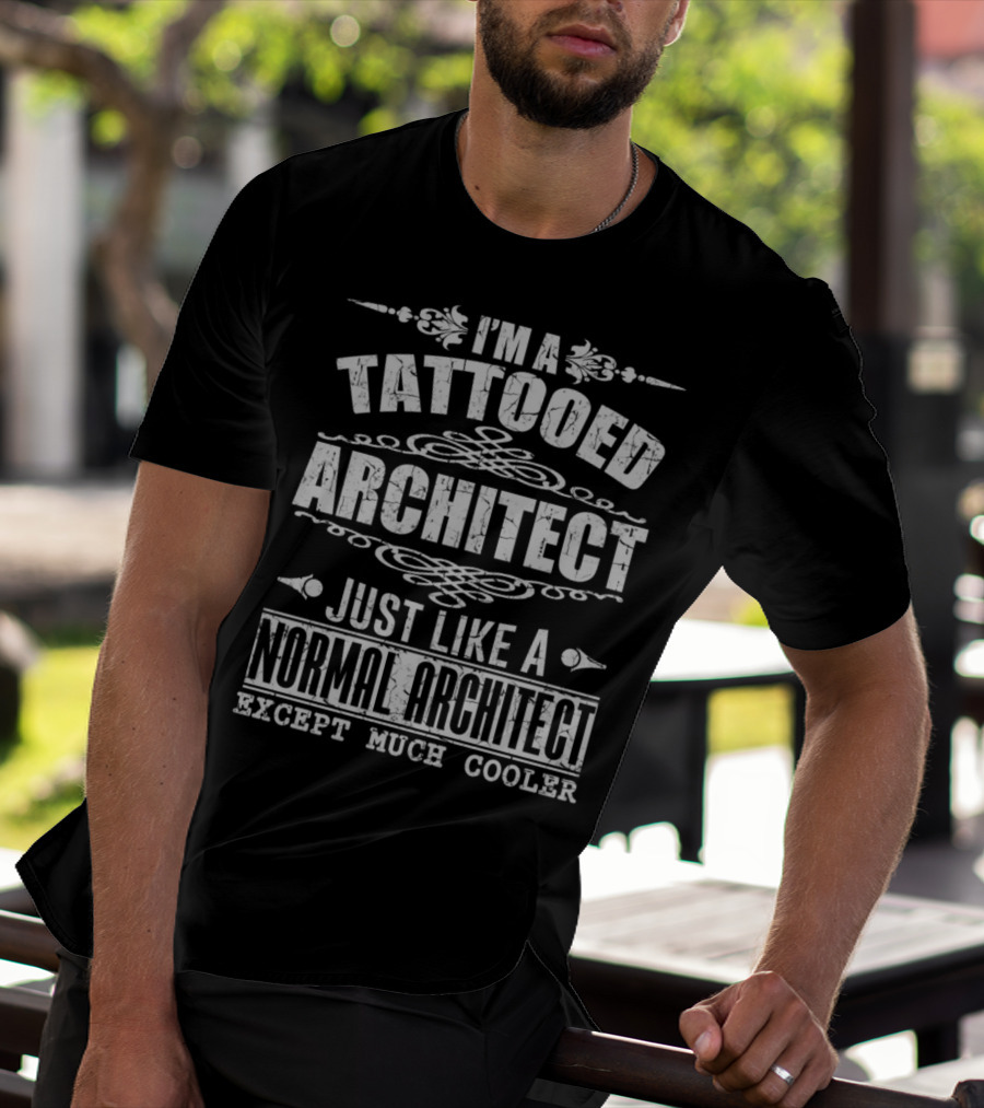 I'm A Tattooed Architect Just Like A Normal Architect Except Much Cooler Alvar Aalto Mens Premium 3928 T-Shirt