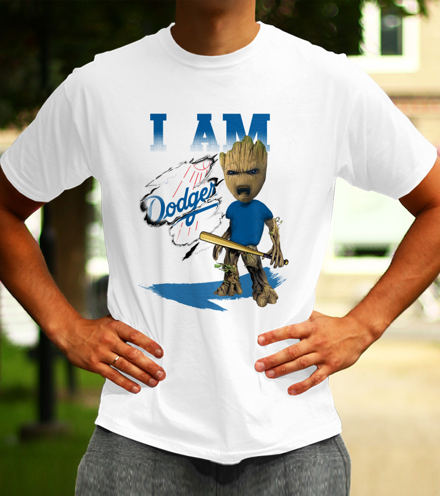I Am Groot Dodgers Baseball T-Shirt