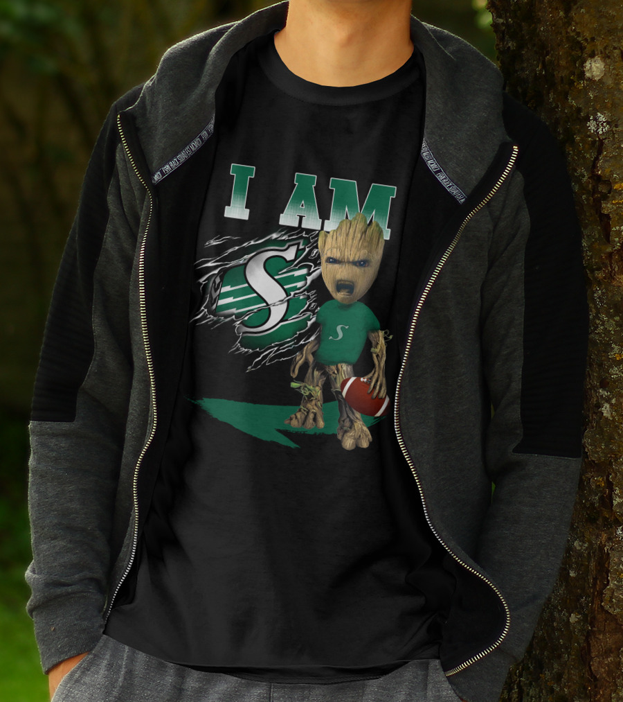 I AM Saskatchewan Roughriders Football Groot Fan T-Shirt