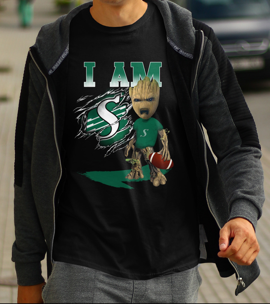I AM Saskatchewan Roughriders Football Groot Fan T-Shirt
