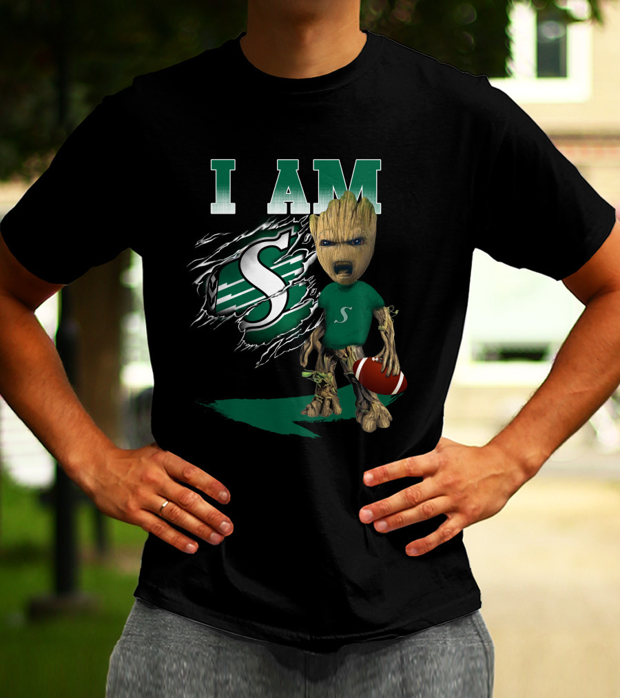 I AM Saskatchewan Roughriders Football Groot Fan T-Shirt