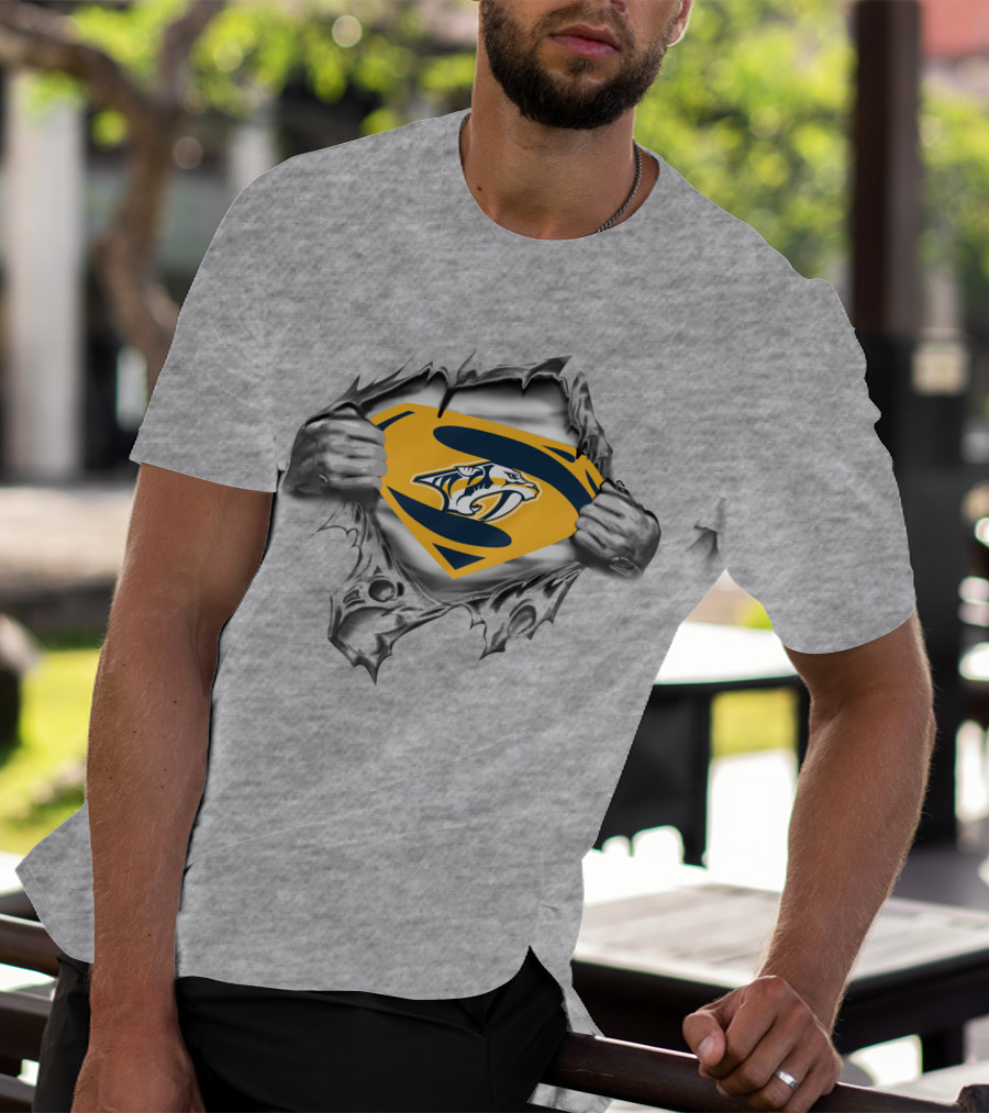 Nashville Predators Superman Shield T-Shirt