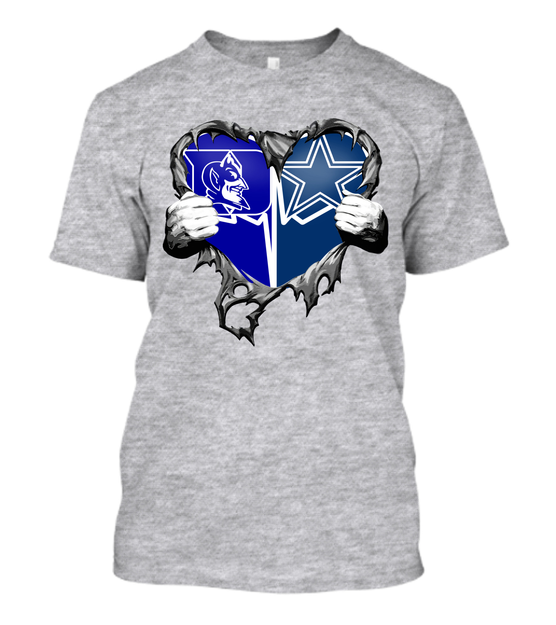 Cowboys Duke Blue Devil Heart T-Shirt