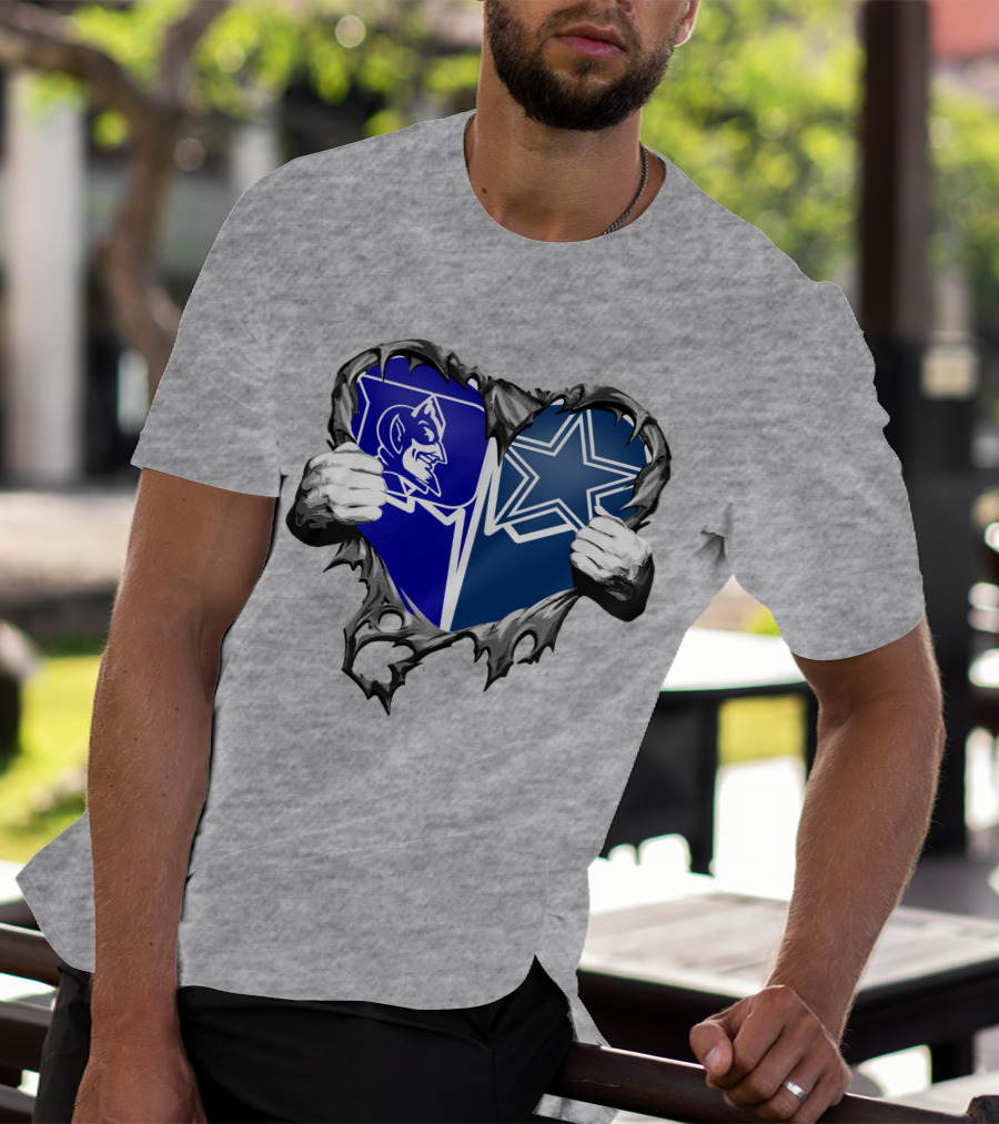 Cowboys Duke Blue Devil Heart T-Shirt