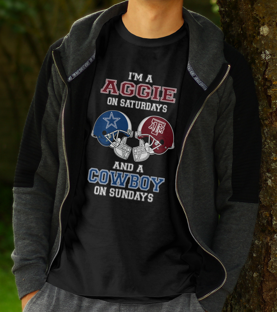 Texas A&M Aggie Saturdays And Dallas Cowboys Sundays Fan T-Shirt