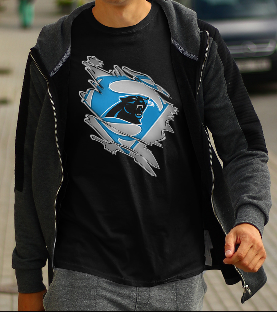 Panthers Superman Logo Crossover Rebellion Emblem T-Shirt