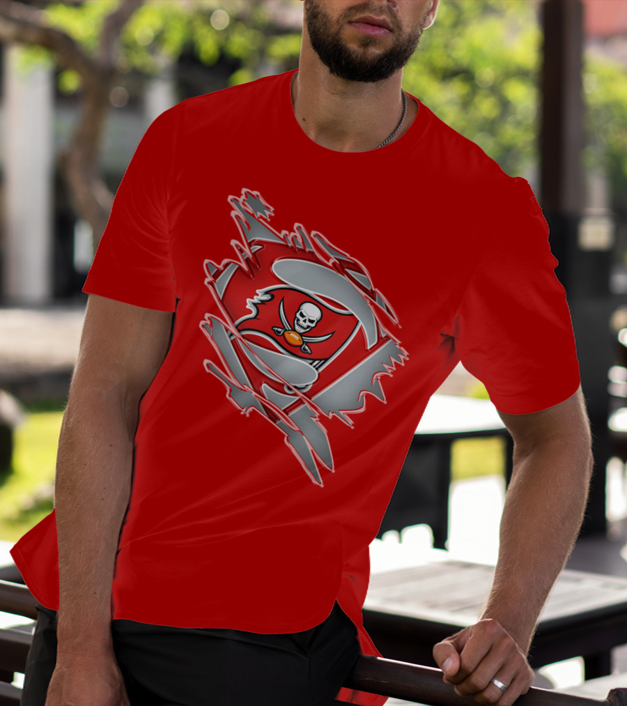 Buccaneers Super Man Nfl Logo Fusion With Superman T-Shirt