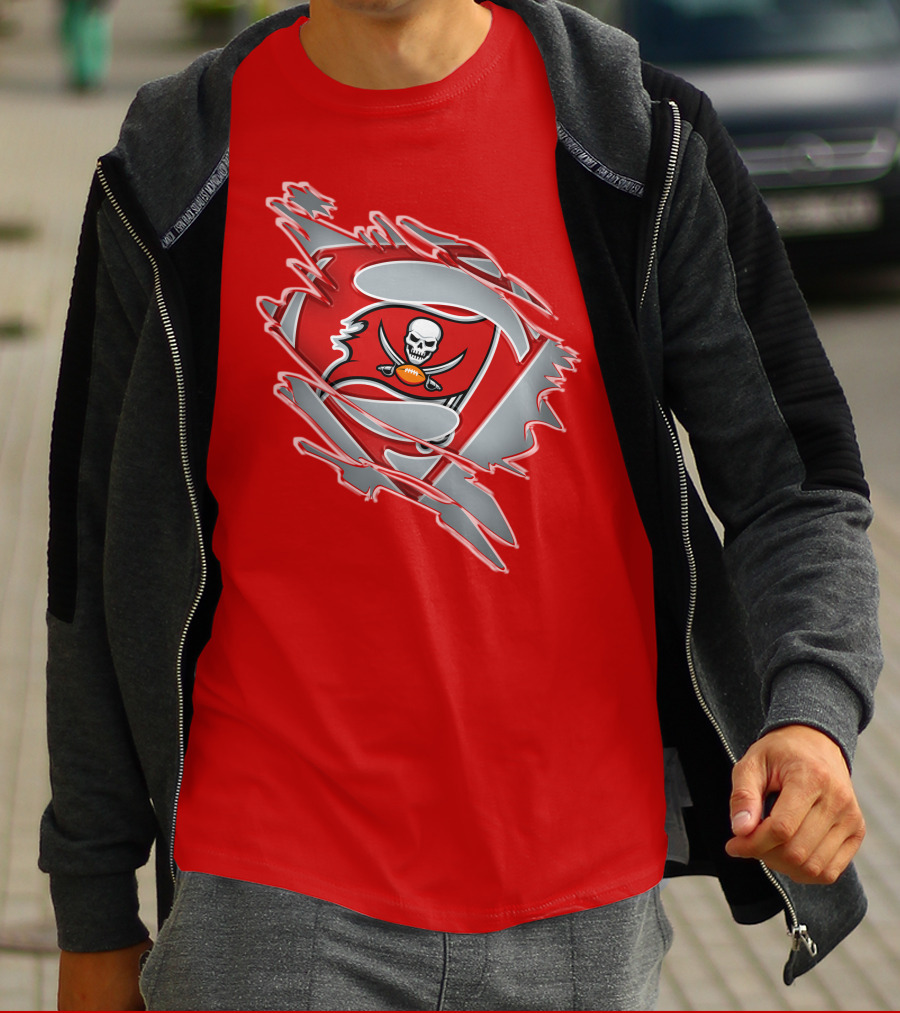 Buccaneers Super Man Nfl Logo Fusion With Superman T-Shirt