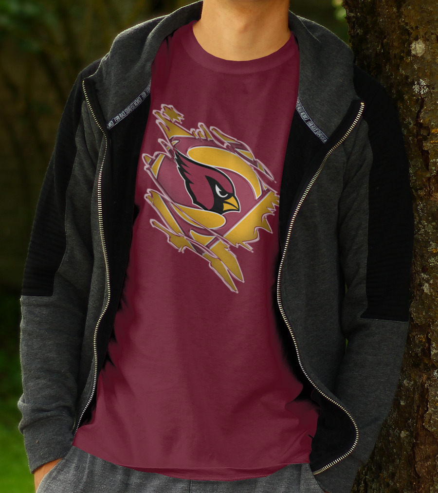 Arizona Cardinals Superman Logo Mashup T-Shirt