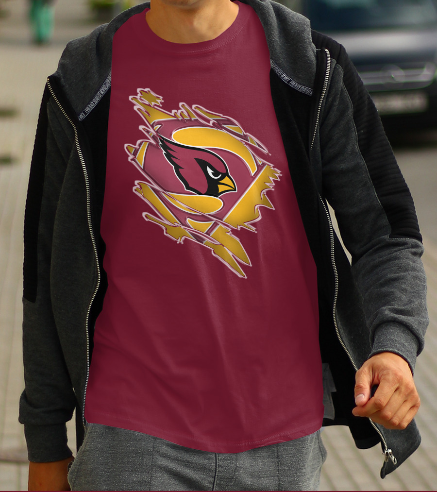 Arizona Cardinals Superman Logo Mashup T-Shirt