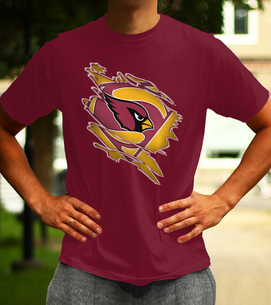 Arizona Cardinals Superman Logo Mashup T-Shirt