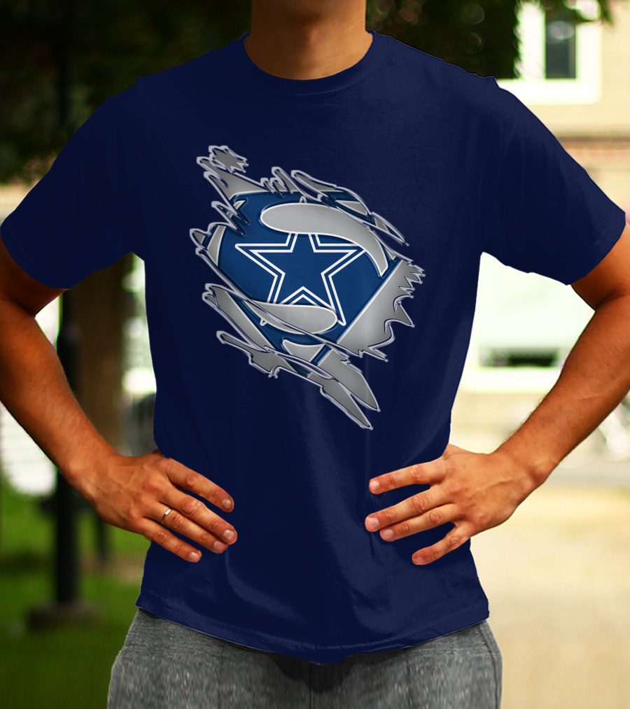 Cowboys Super Man Star T-Shirt