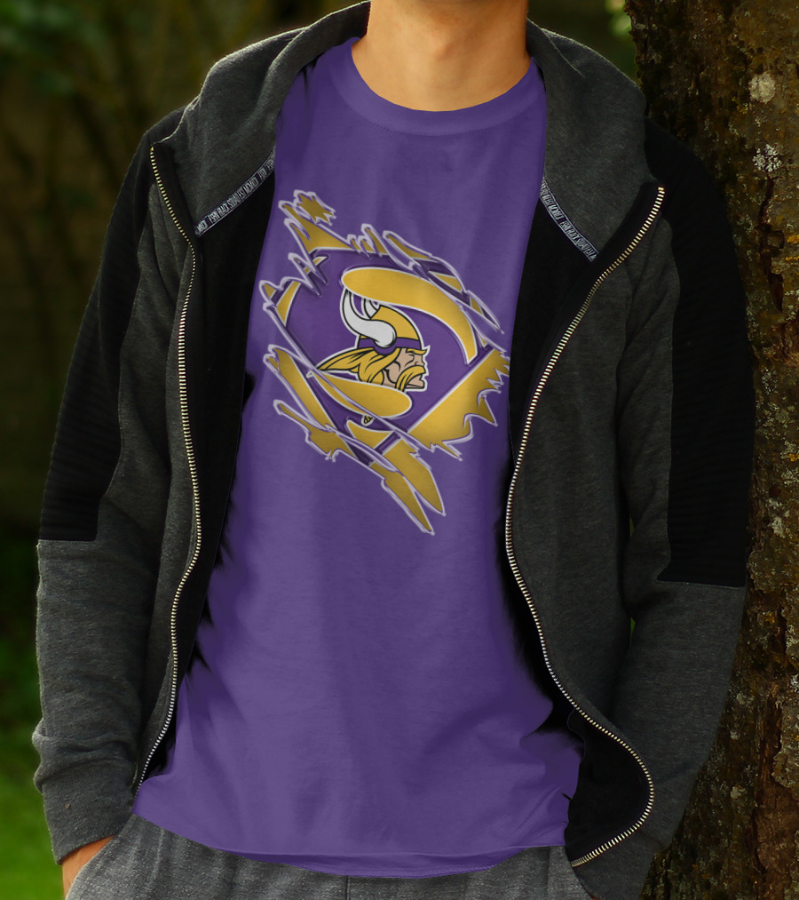 Minnesota Vikings Superman Logo Fusion T-Shirt