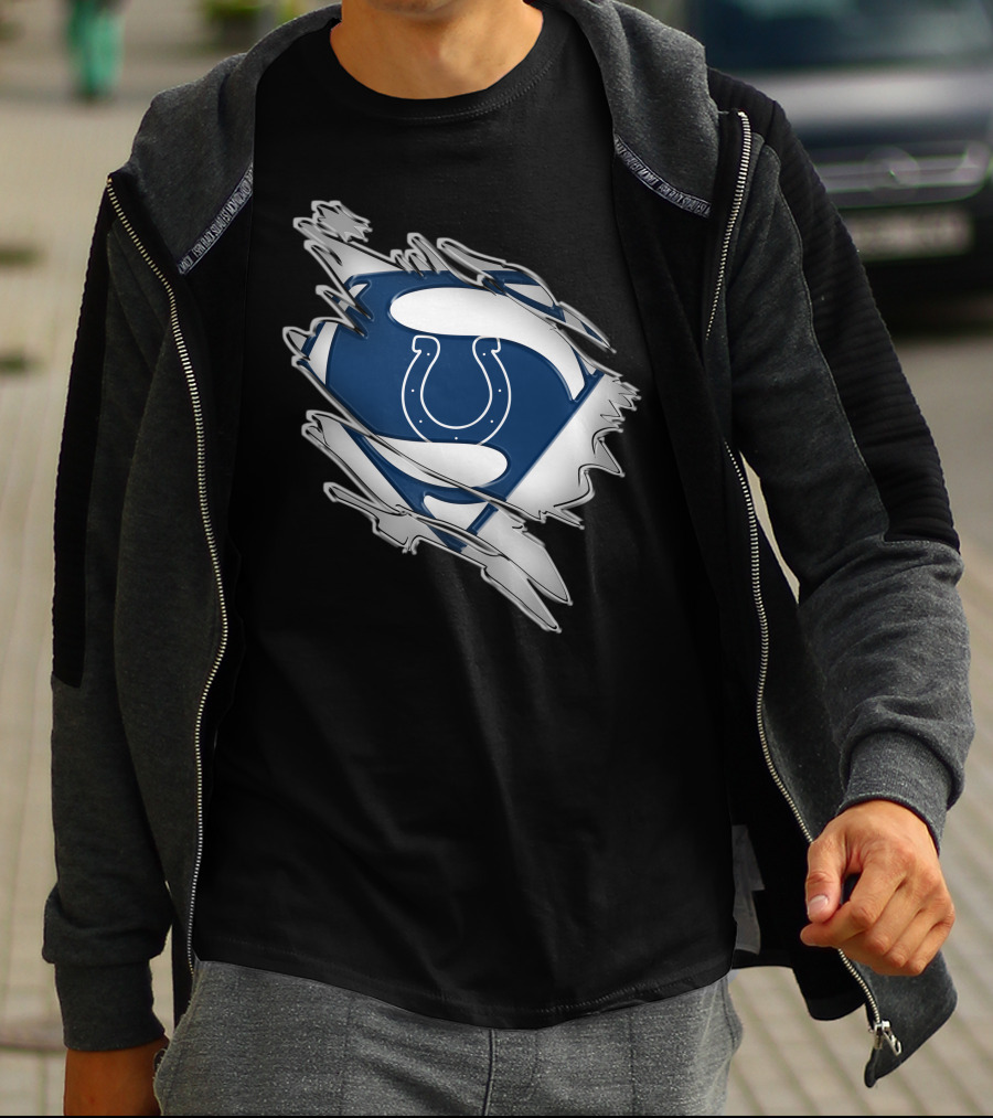 Colts Super Logo Tear Texture T-Shirt