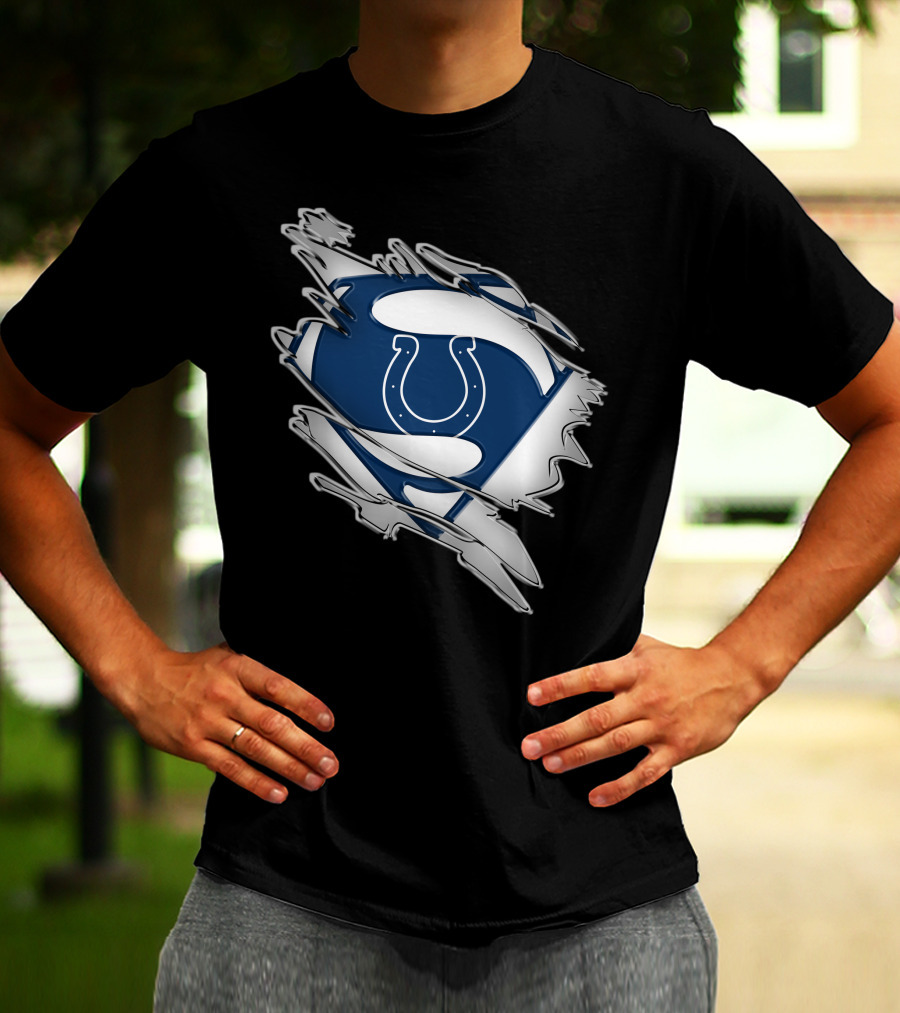 Colts Super Logo Tear Texture T-Shirt